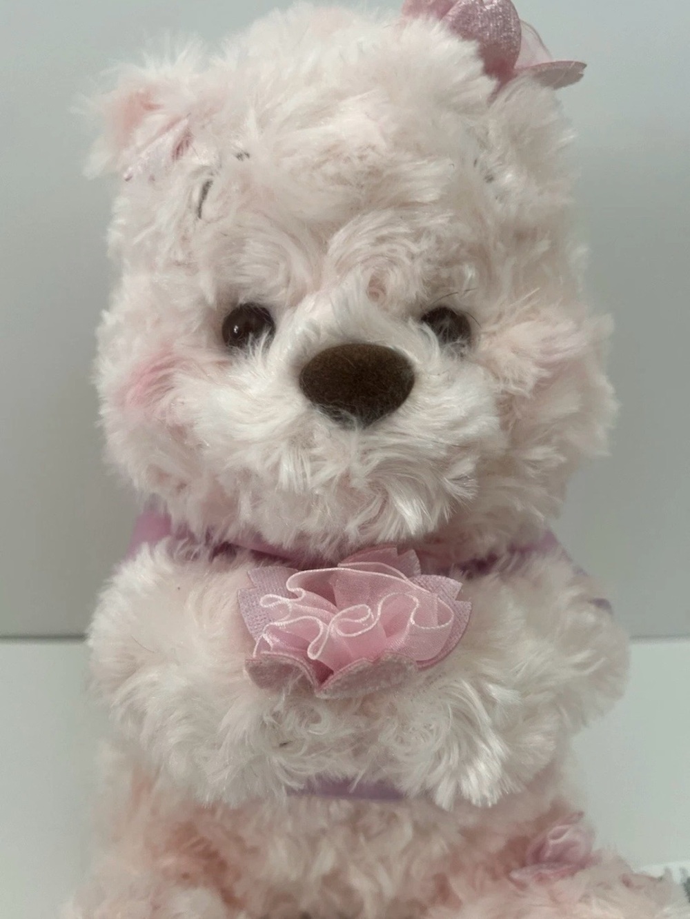 Disney Store Winnie the Pooh Plush SAKURA Cherry Blossom Pink Flowers Hong Kong - Picture 3 of 11